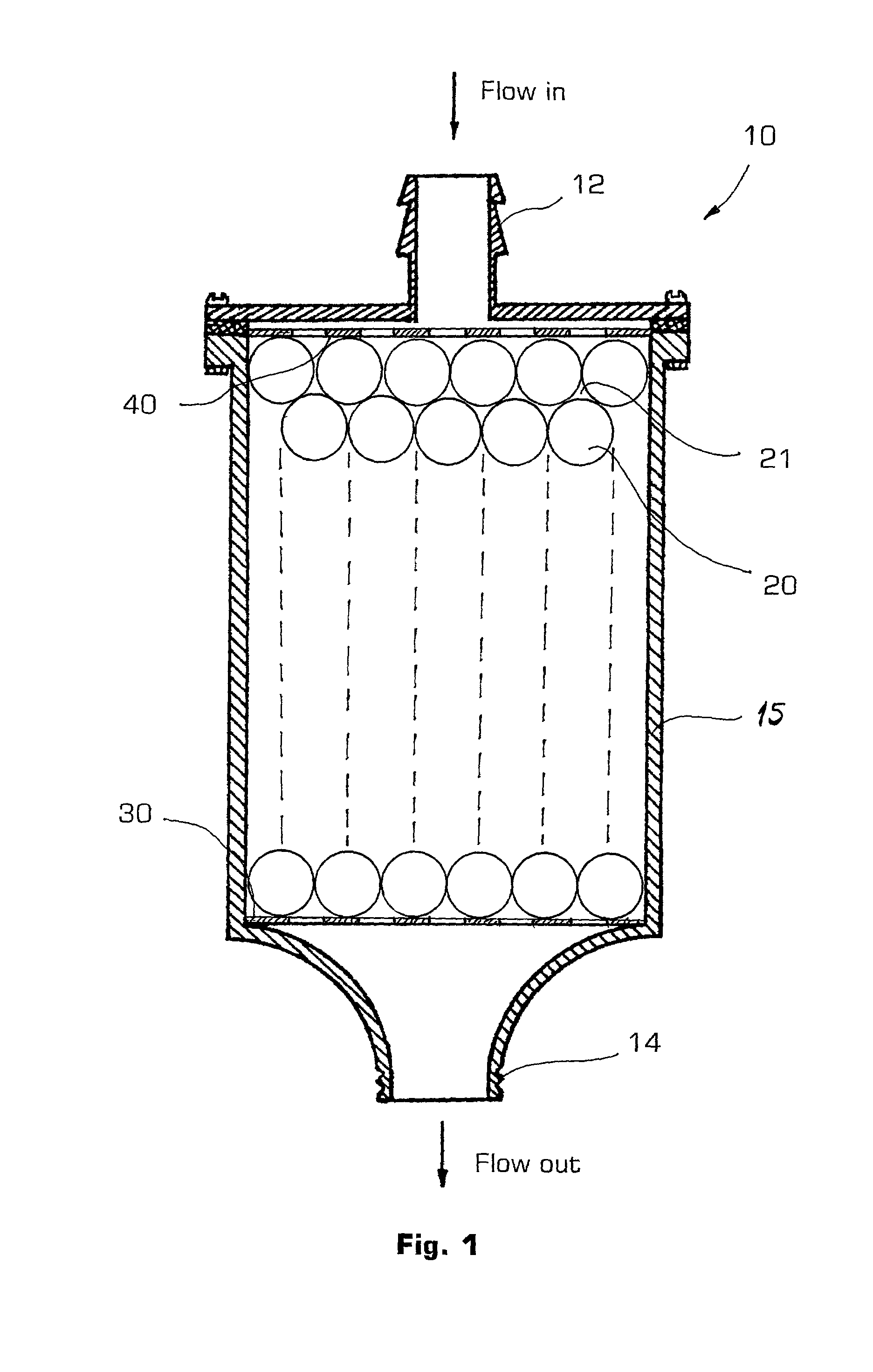 Magnetic filter and method for purifying and treating liquids using permanent magnetic balls