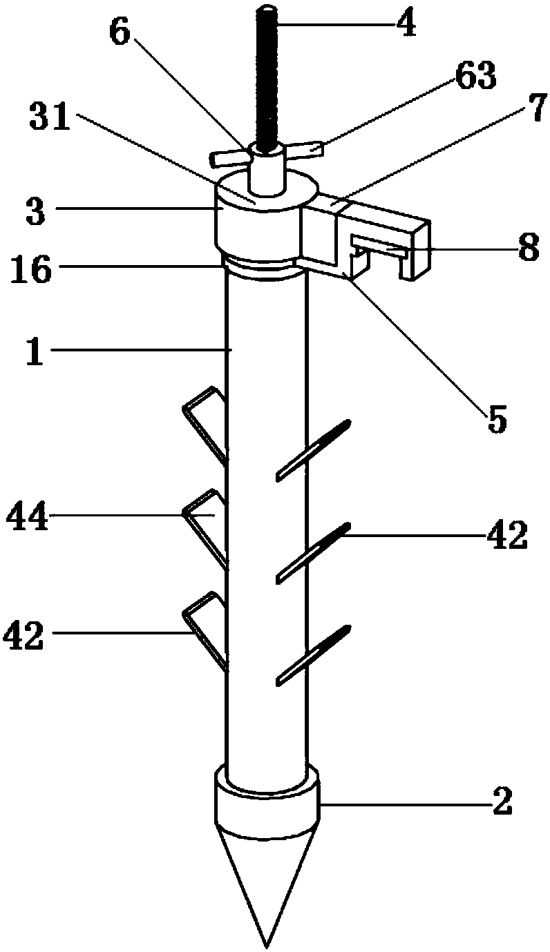 Semi-cylindrical branch pressing and fixing device