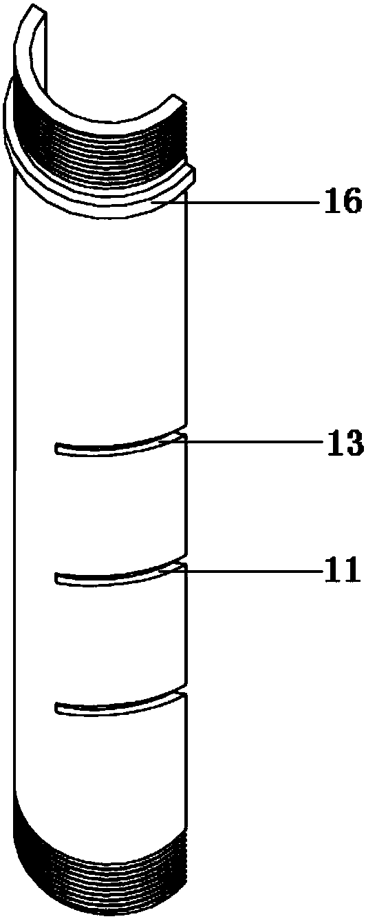 Semi-cylindrical branch pressing and fixing device