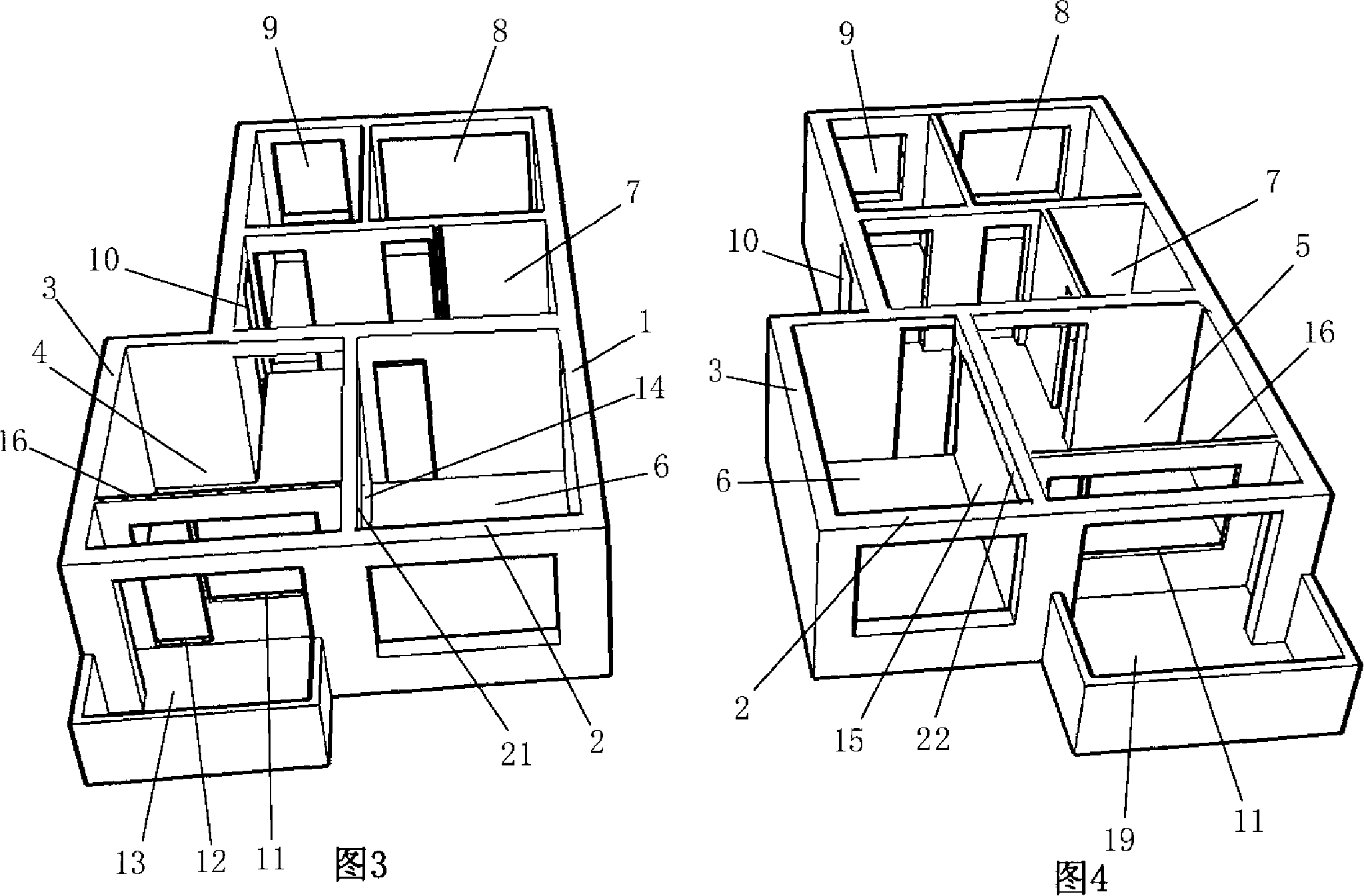 Multilayer and high-rise residential building of odd and even layer asymmetric matrix
