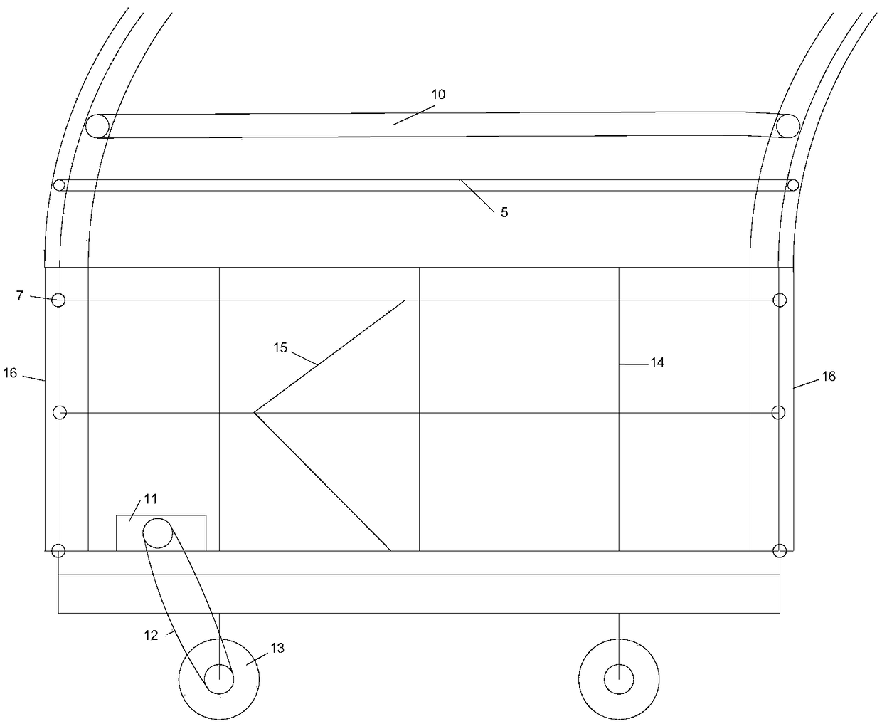 Novel tunnel waterproof layer laying trolley and use method thereof