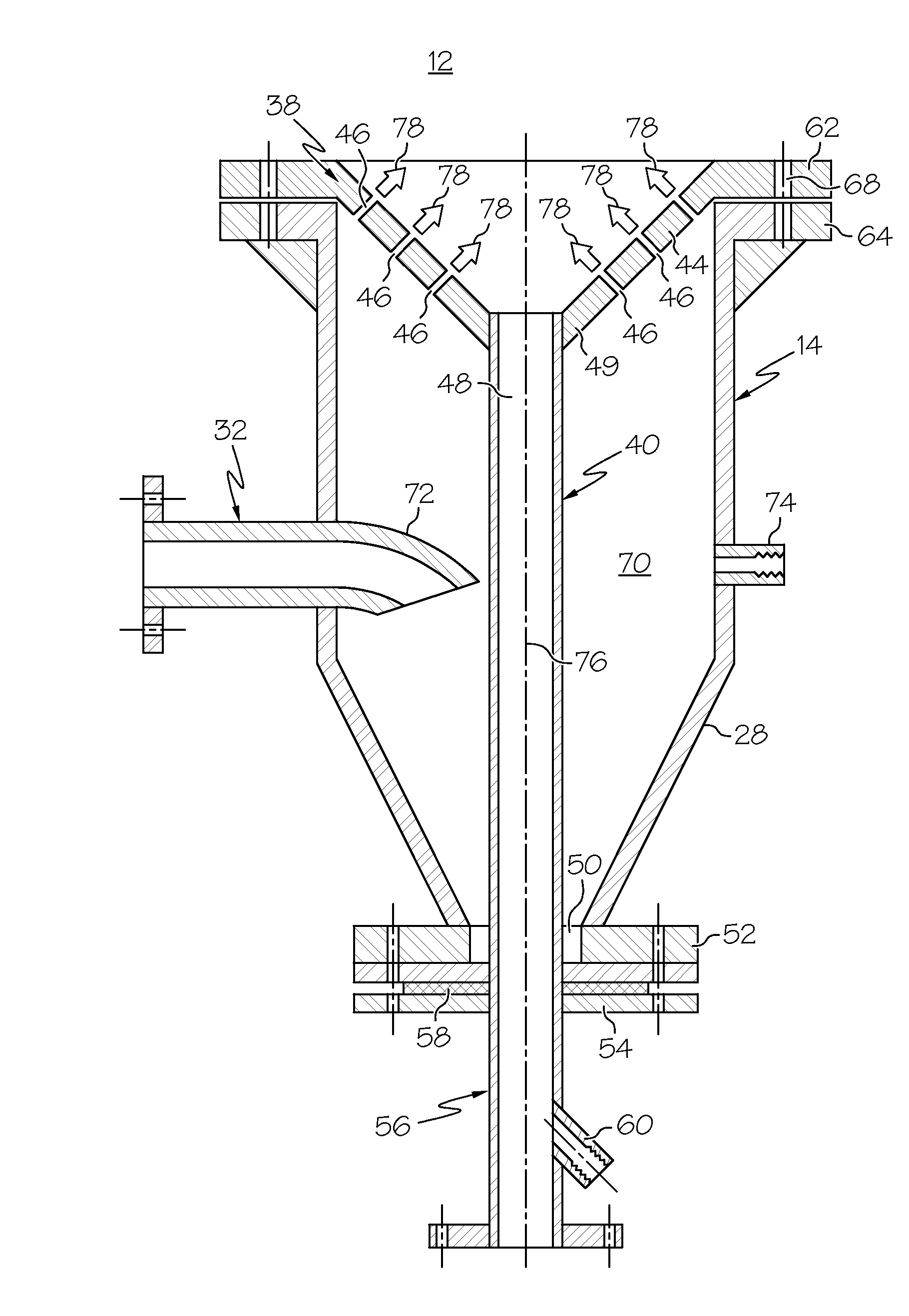 Fluidized bed reactors including conical gas distributors and related methods of fluorination