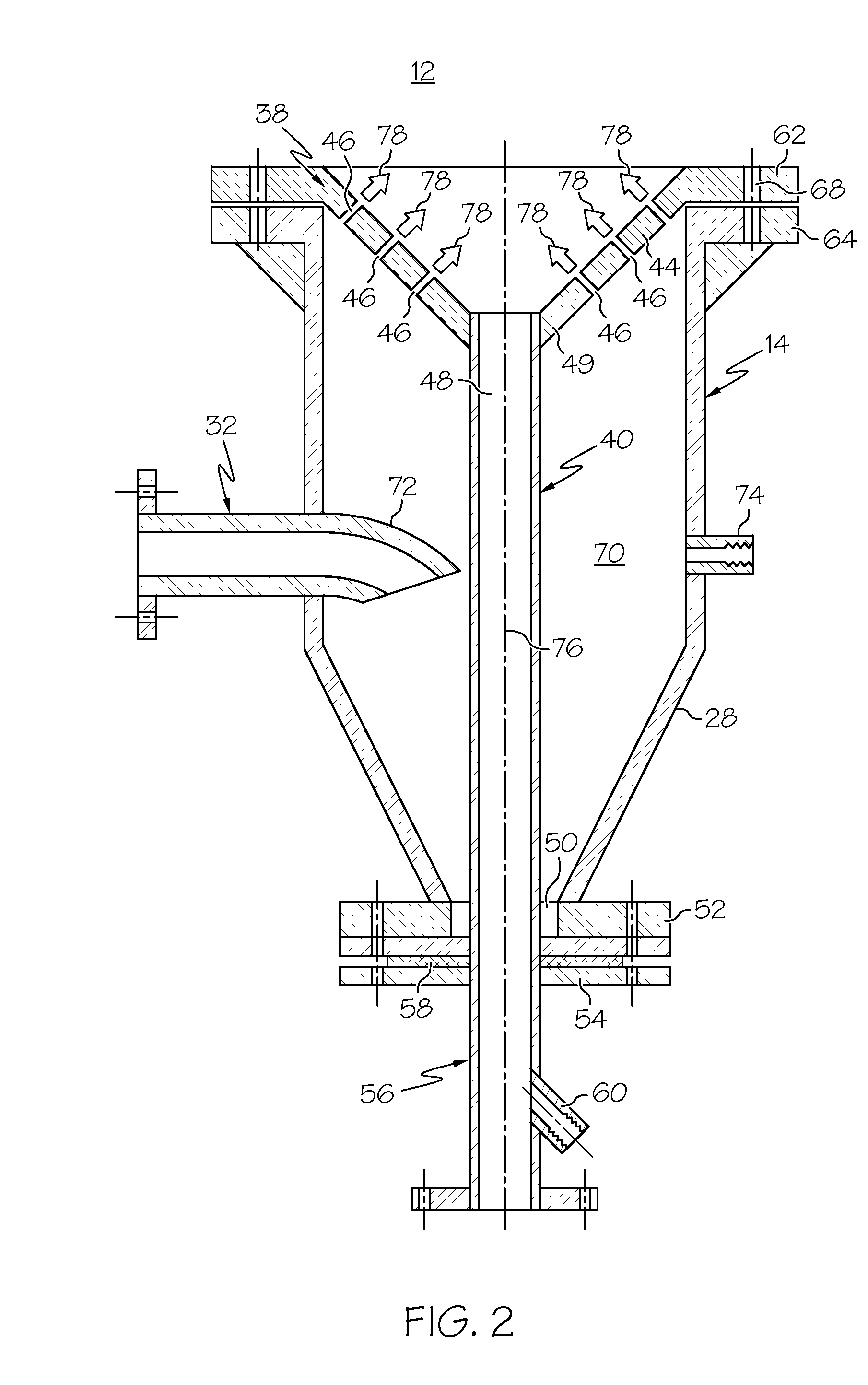 Fluidized bed reactors including conical gas distributors and related methods of fluorination