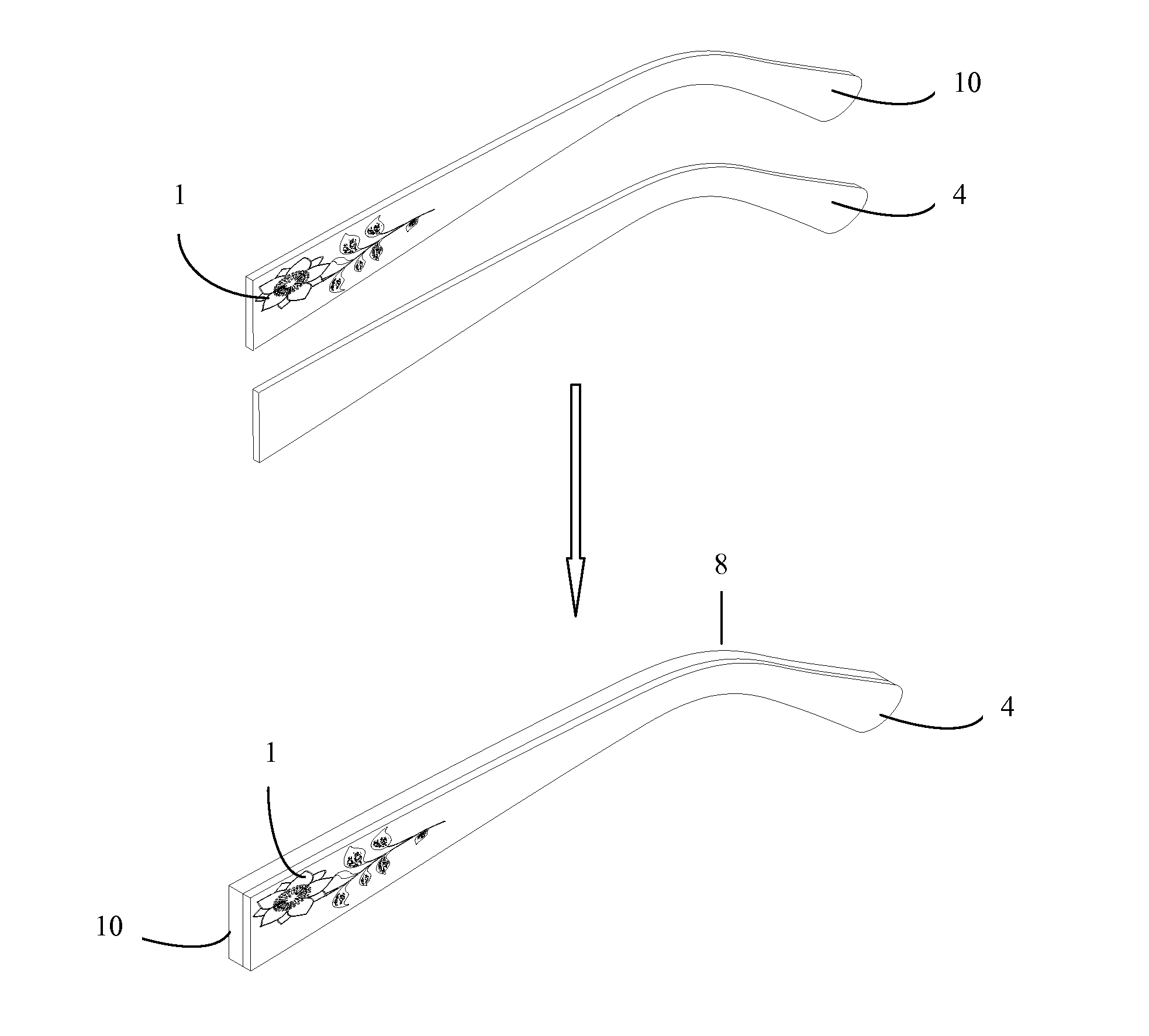 Method of making eyeglass frame by injection molding