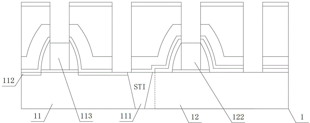 Double-structure contact hole synchronous-etching technology