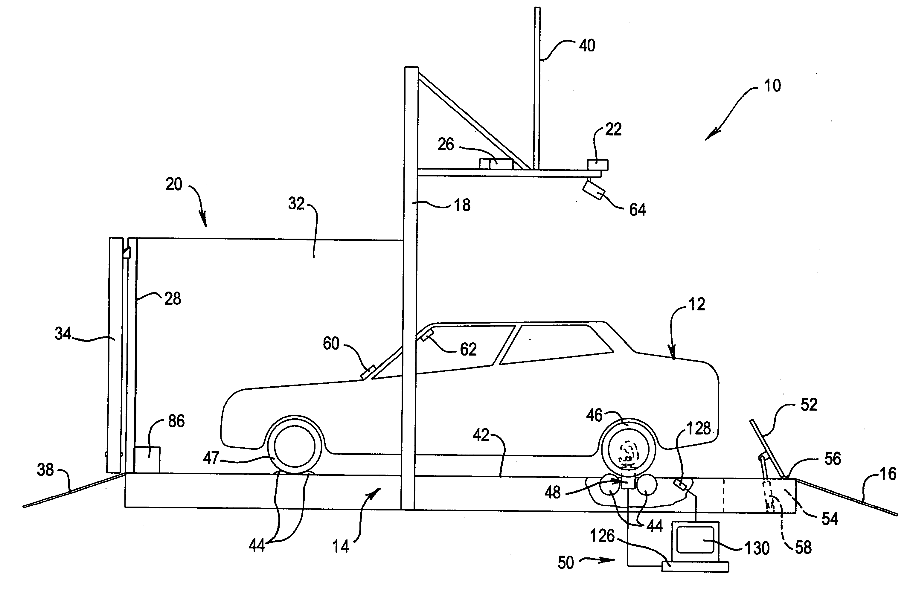 Apparatus for simulated driving of a motor vehicle