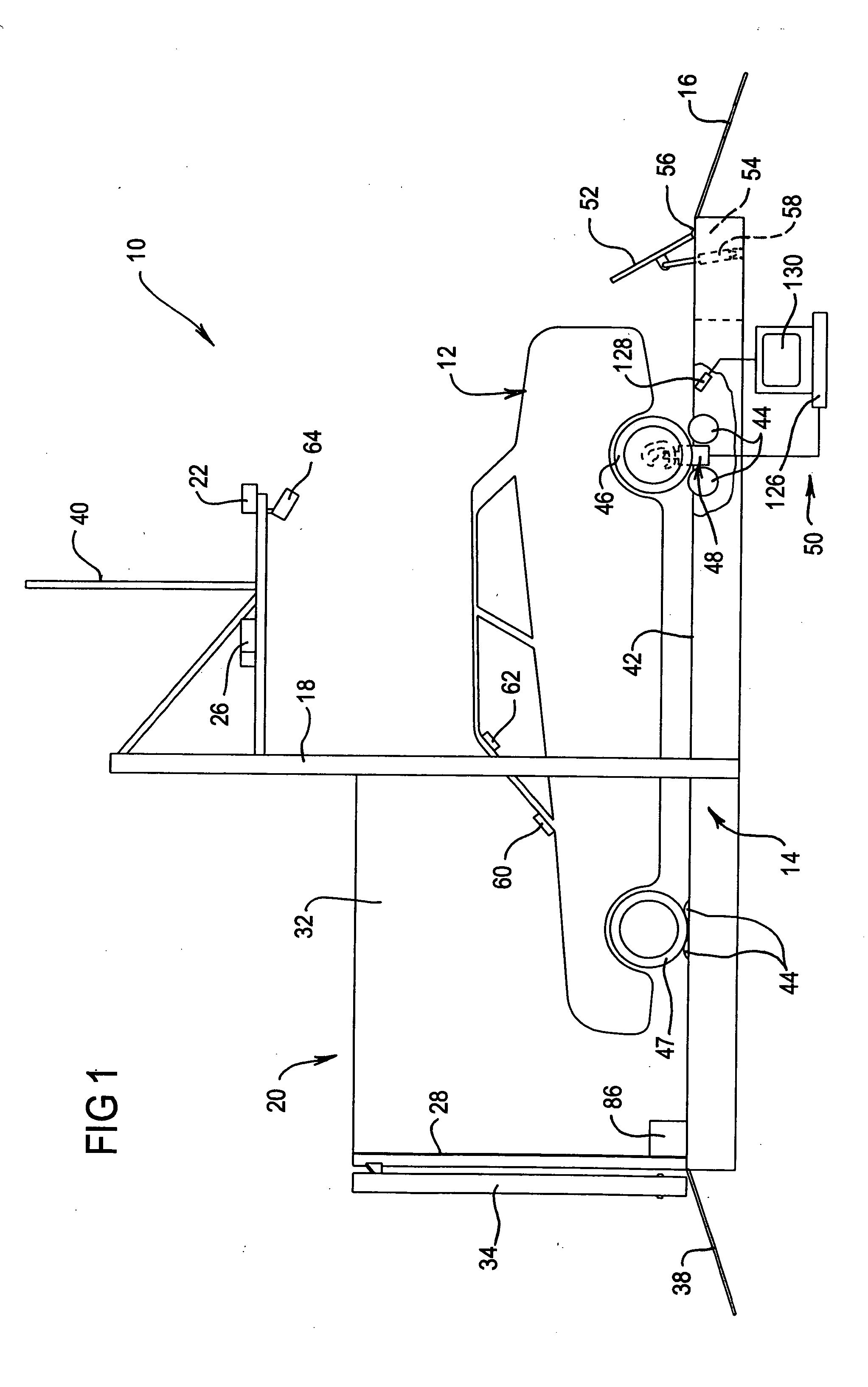 Apparatus for simulated driving of a motor vehicle