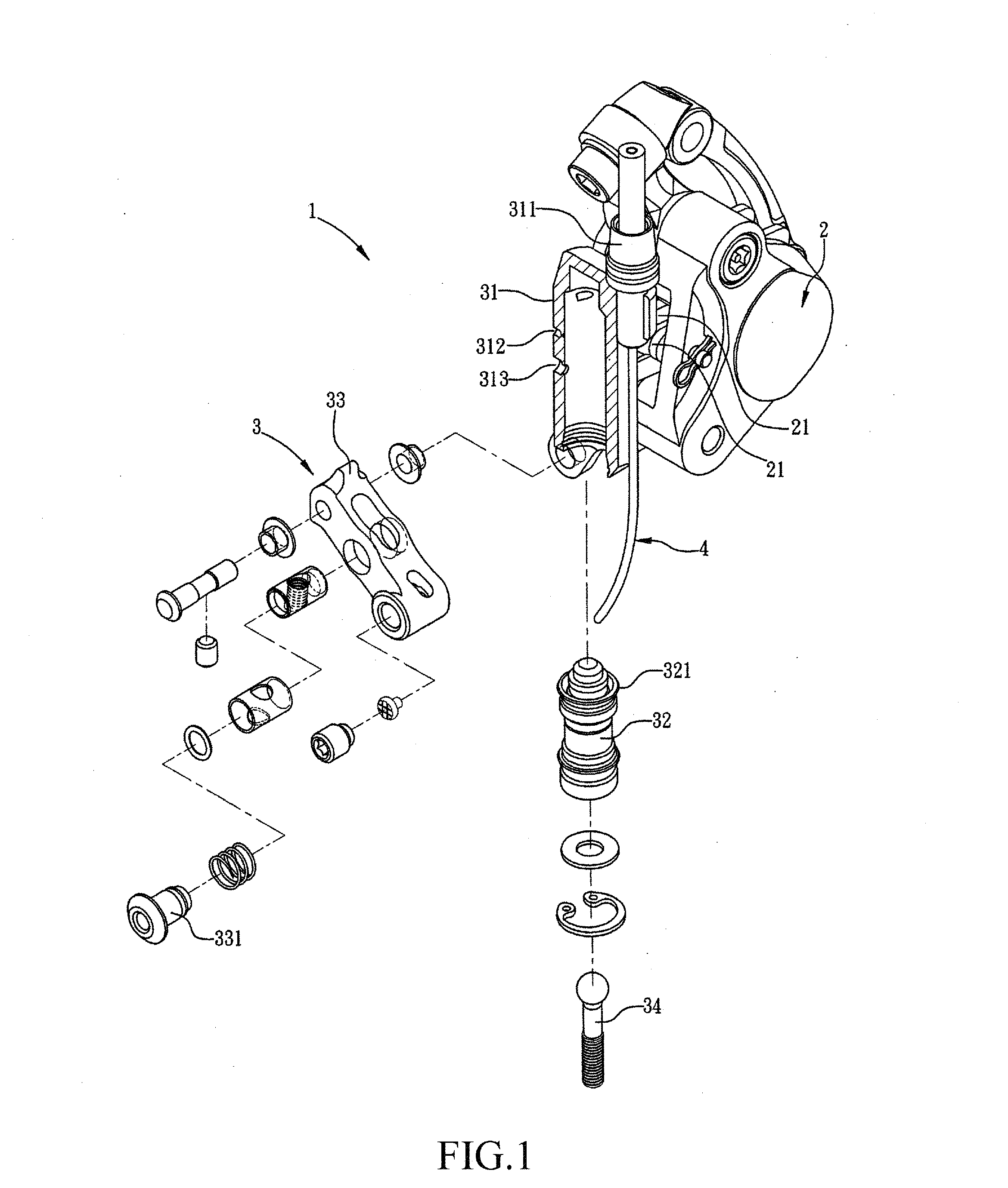 Control-by-wire hydraulic brake structure of bicycle