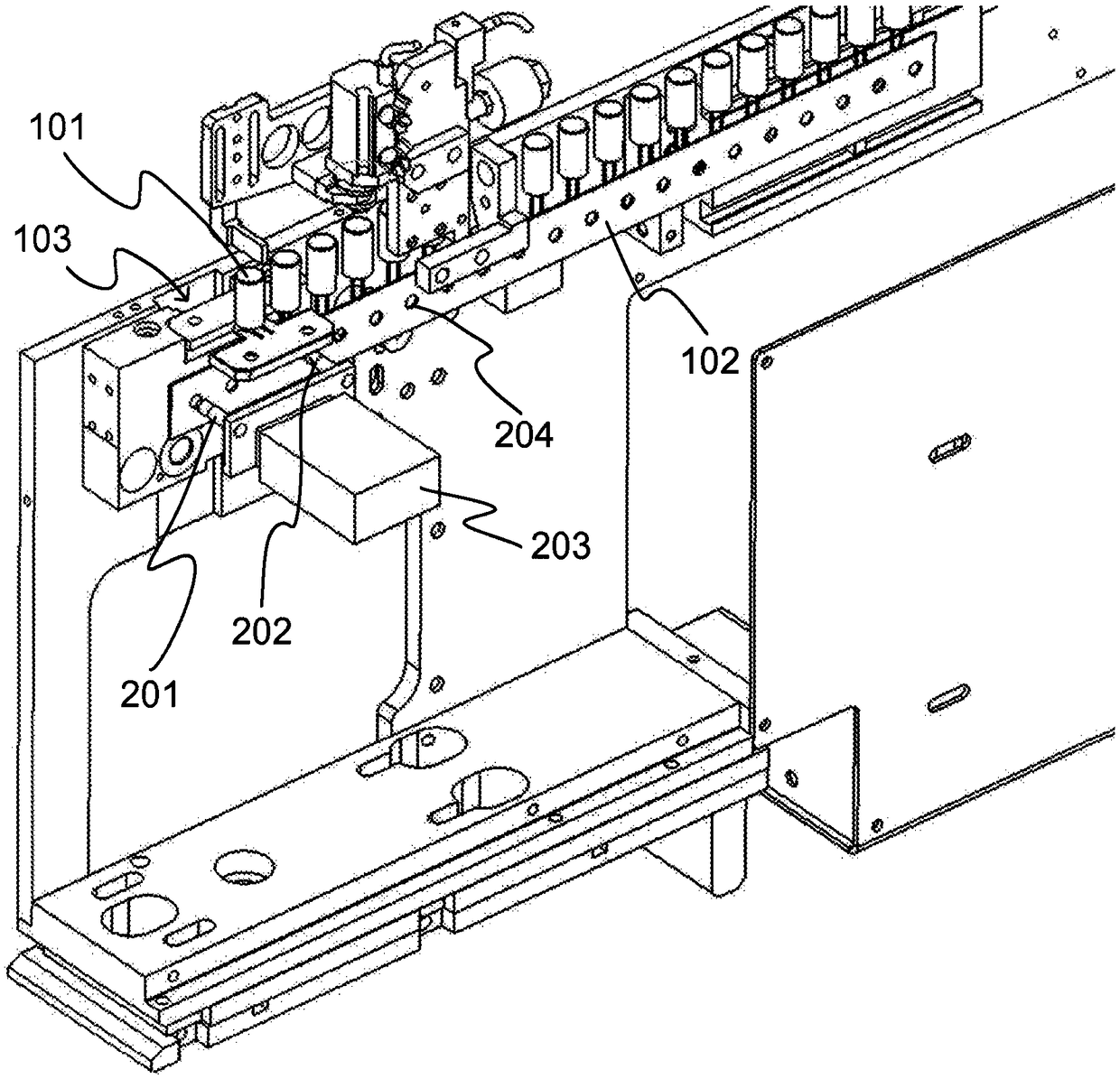 Device and method for detaching radial electronic components from a component tape