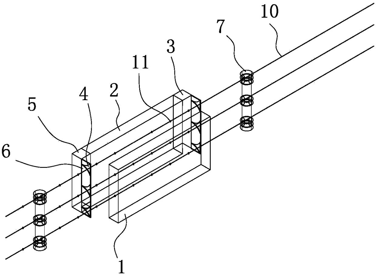 Positioning device and positioning method for producing basalt fiber particle rope