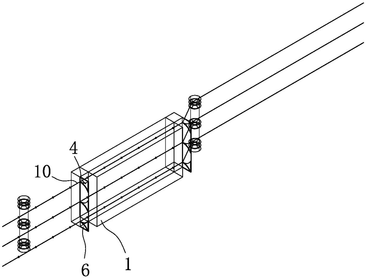 Positioning device and positioning method for producing basalt fiber particle rope