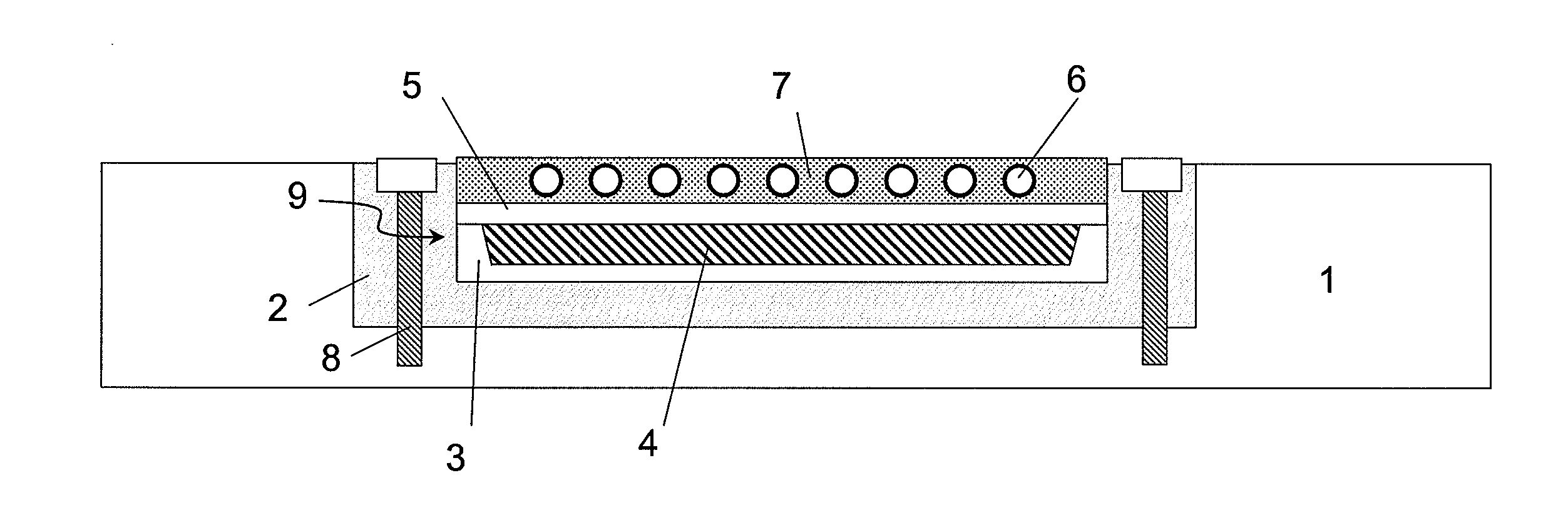 Casting, molding or pressing tool with temperature control medium channels