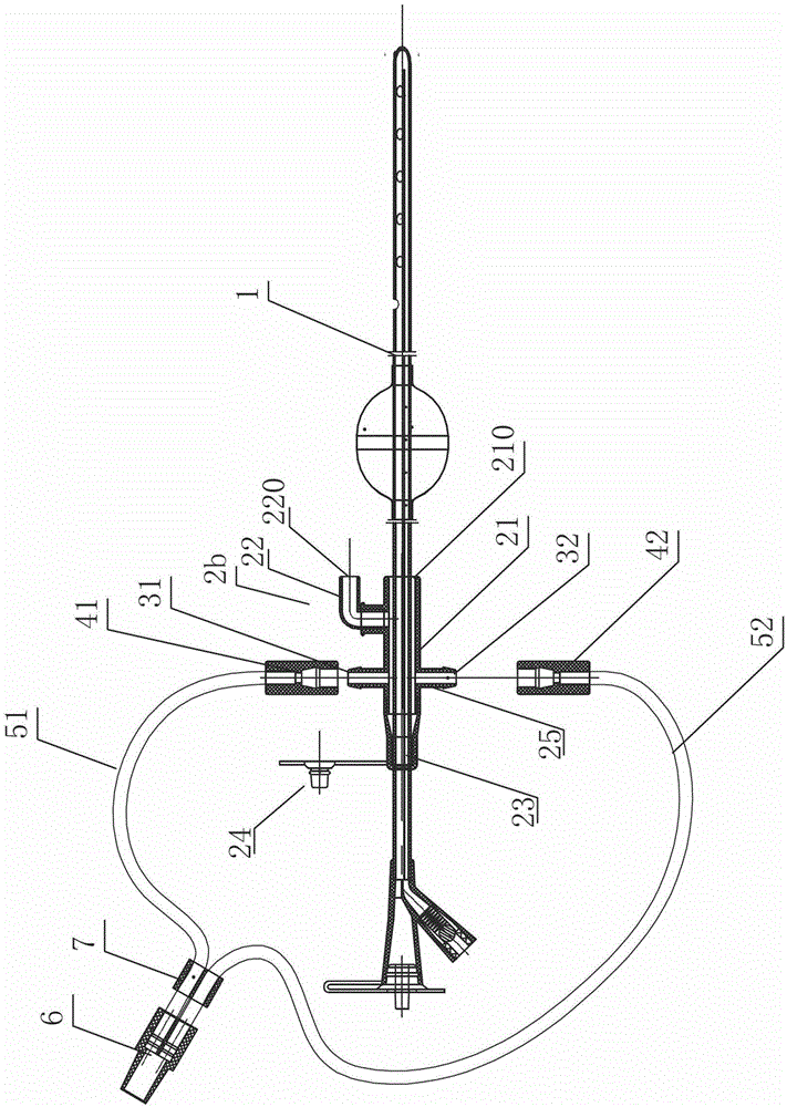 Triple-cavity stomach tube