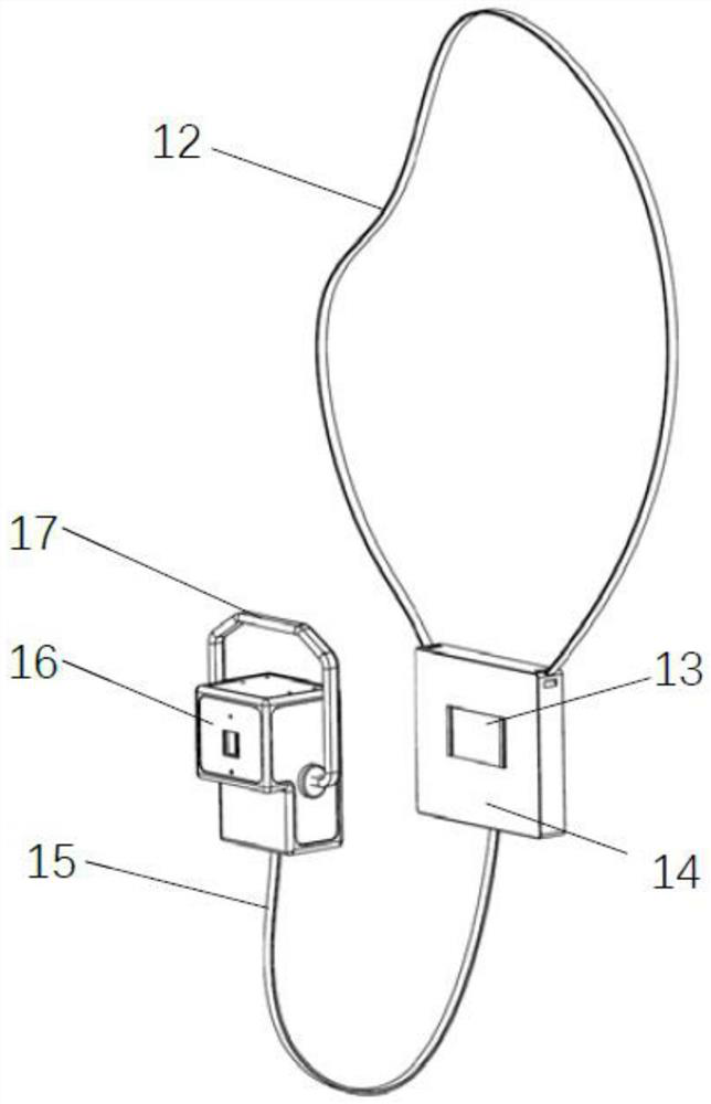 Split portable ray system and anti-collision portable X-ray machine headpiece