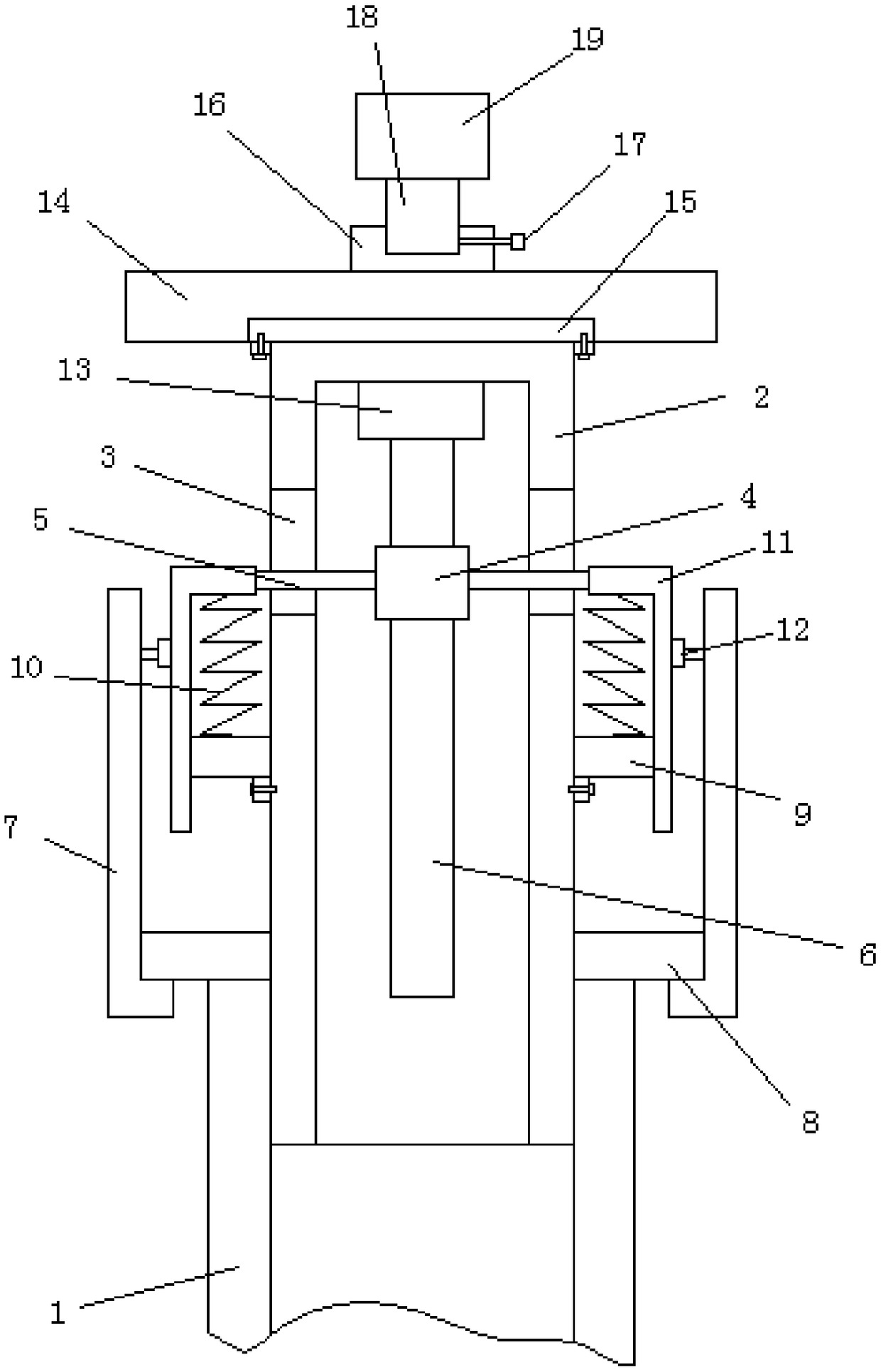 Hoisting device for single crystal furnace guide cylinder