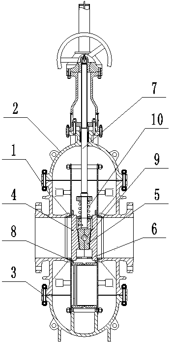 Superhigh-temperature flat gate valve