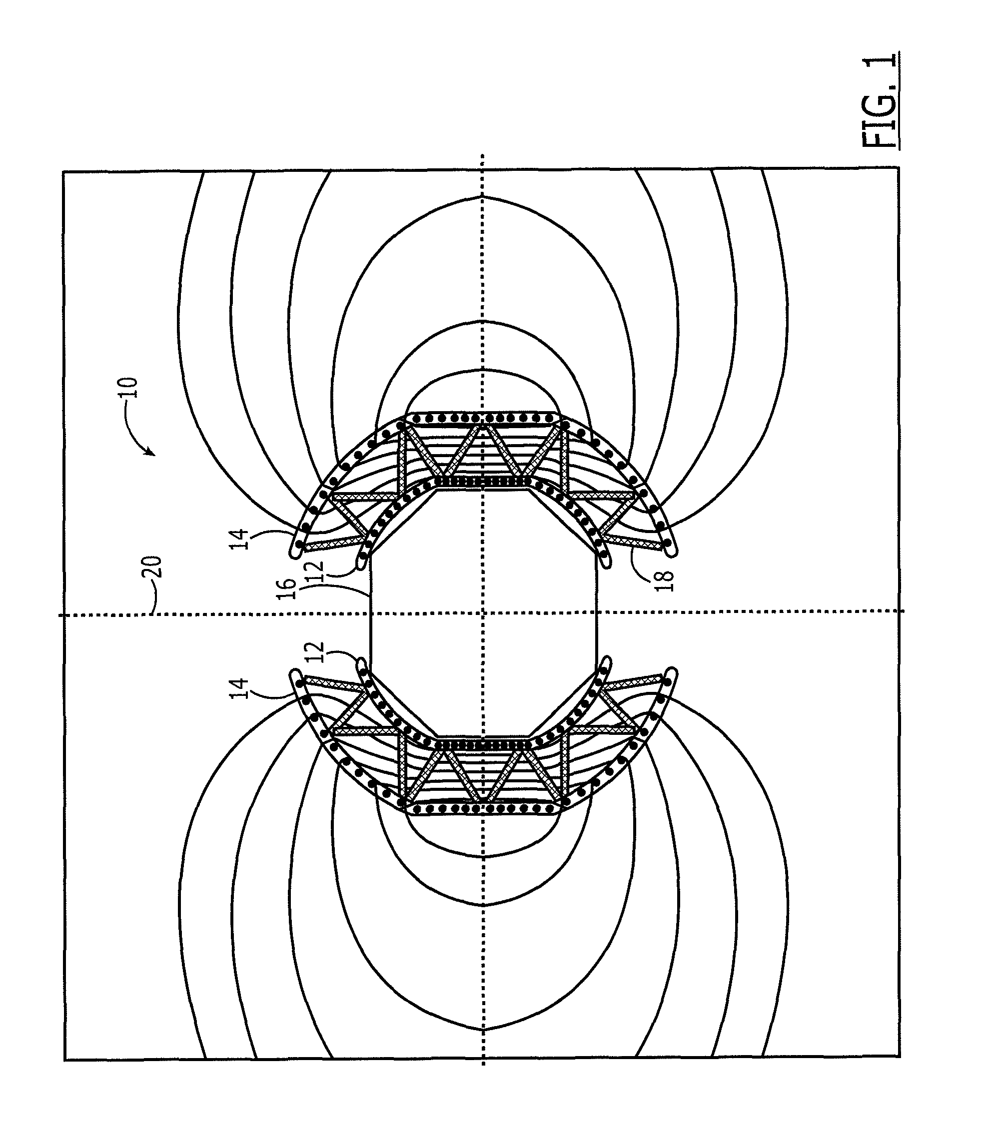 Cryogenically cooled radiation shield device and associated method