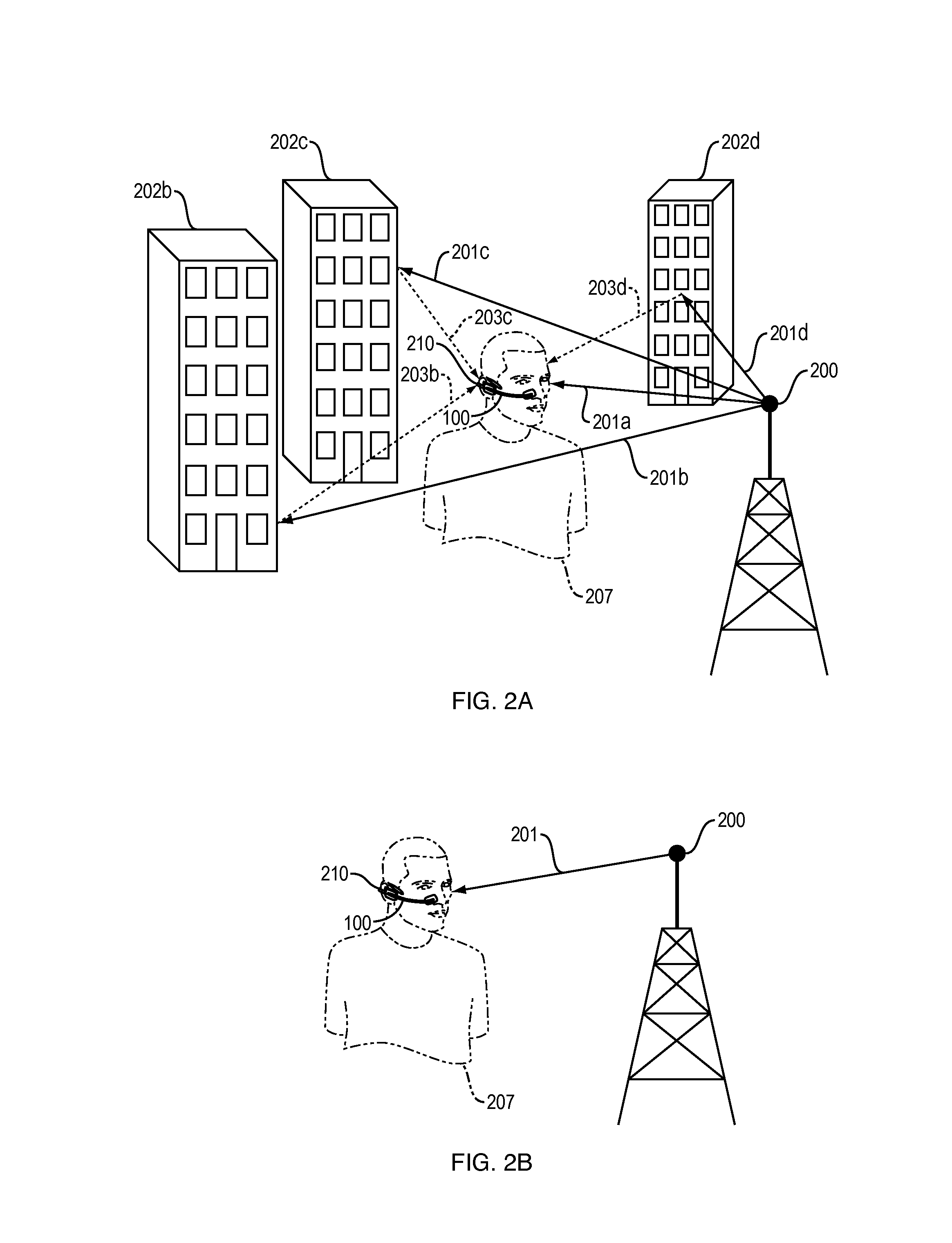 Spatially diverse antennas for a headset computer
