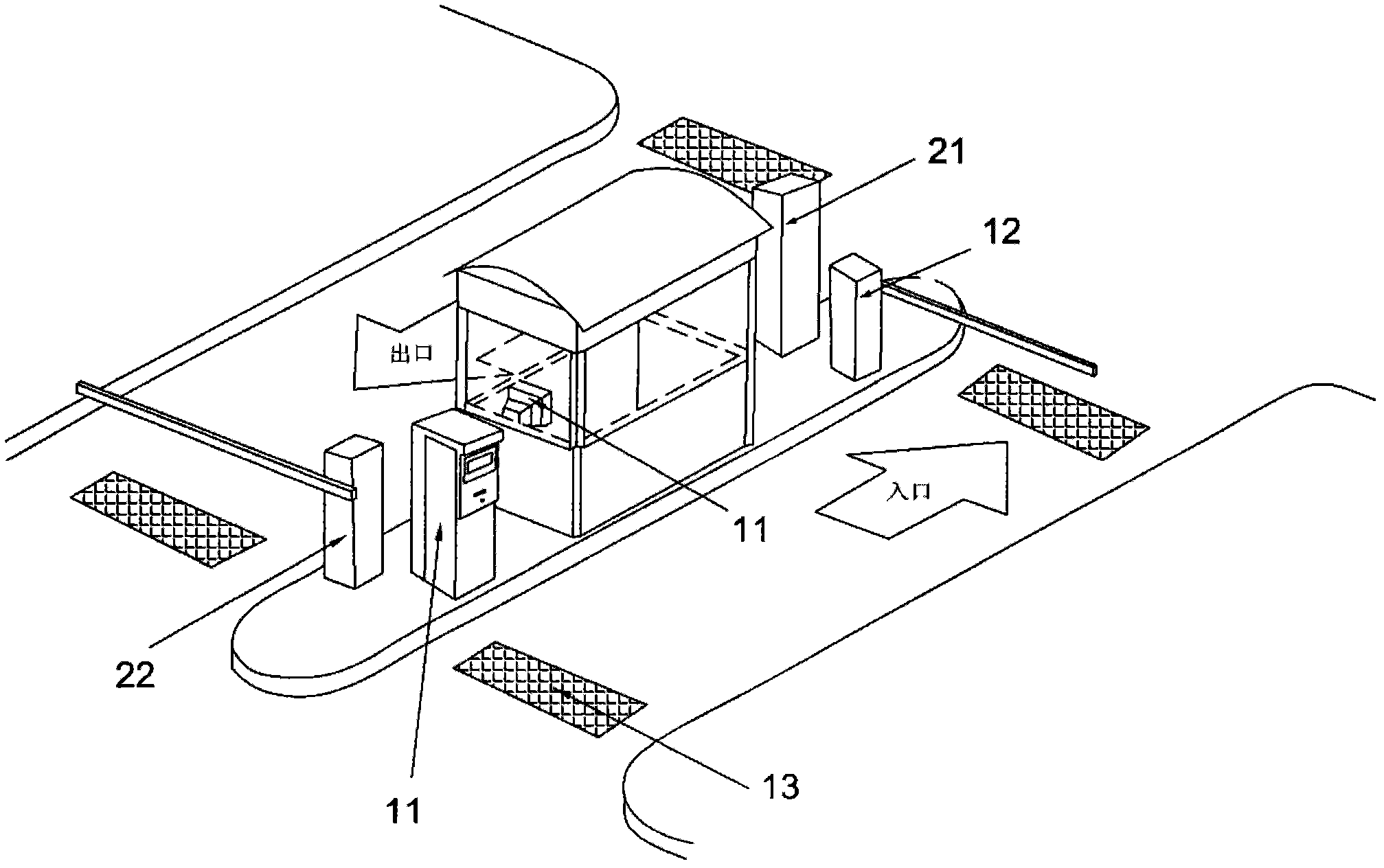 Card machine and parking lot fee system