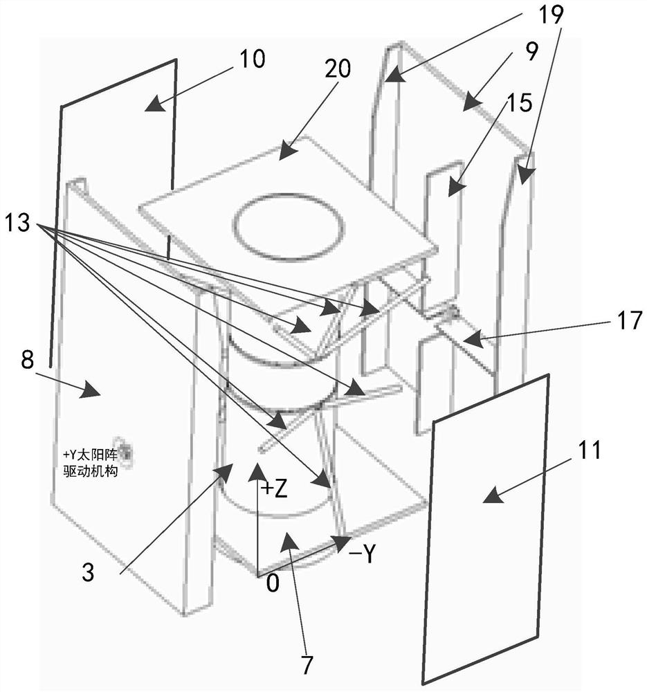 One-rocket multi-satellite self-series launching structure of small high-orbit satellite