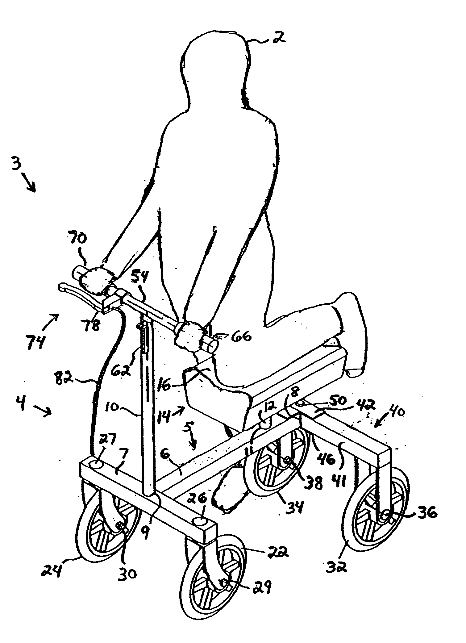 Cart for injured person