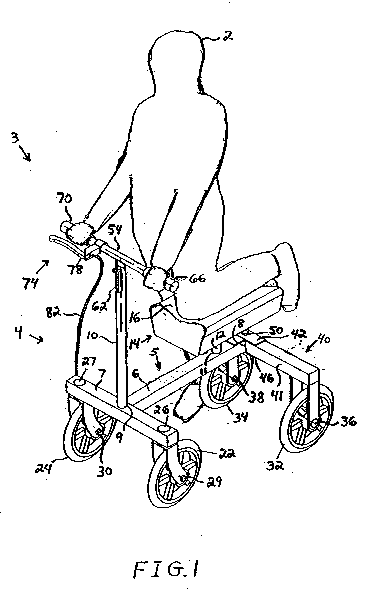 Cart for injured person