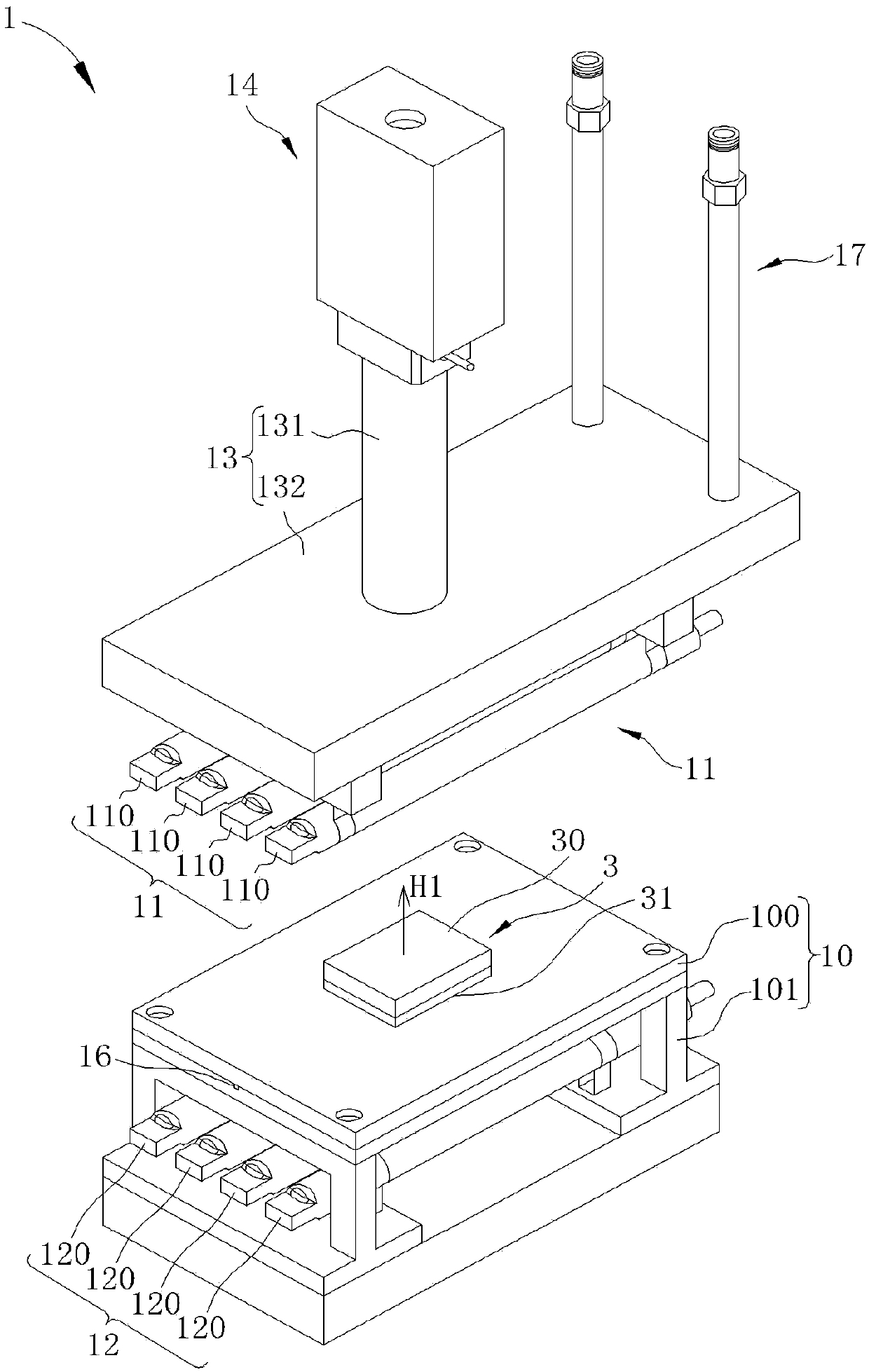 Temperature control device for sending mold