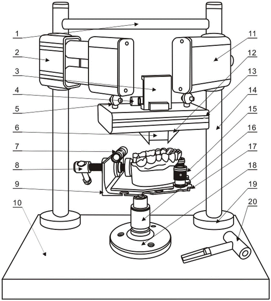 A device for measuring the inclination of tooth cusps