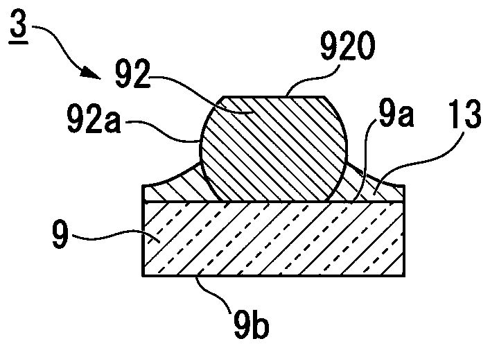 Semiconductor chip with first protective film, method for manufacturing semiconductor chip with first protective film, and method for evaluating laminate of semiconductor chip and first protective film