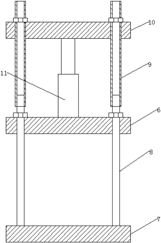 Adjustable straining beam construction formwork based on pile foundations