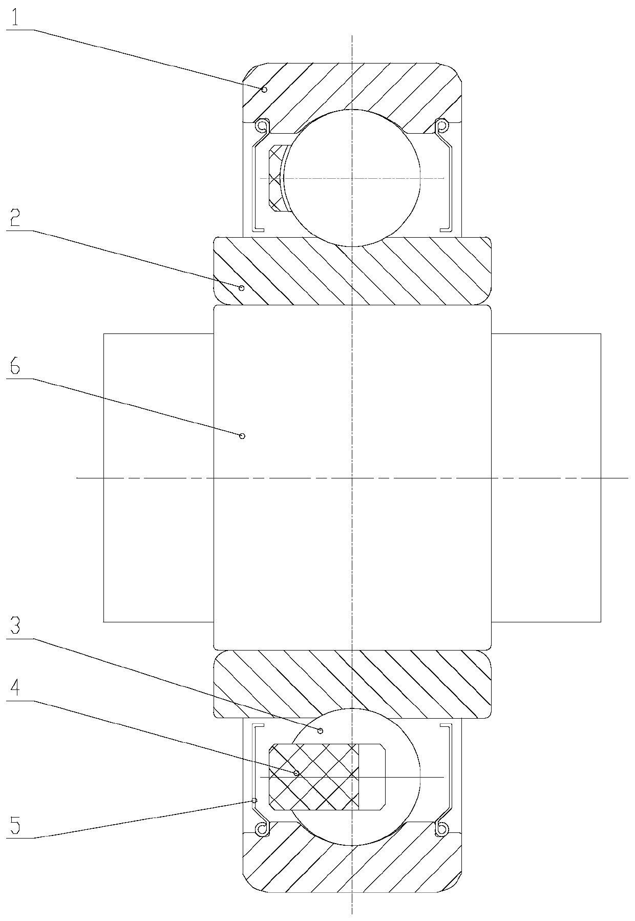 Cylindrical bearing of moving part of cabinet air conditioner