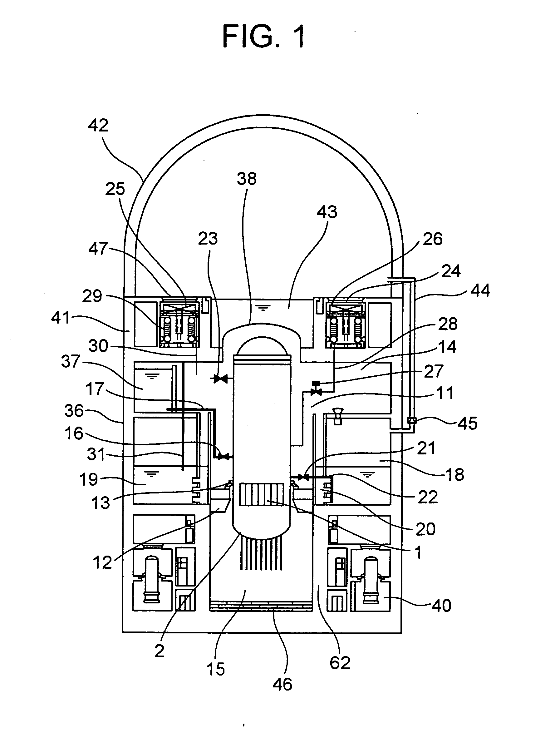 Reactor containment vessel and boiling water reactor power plant