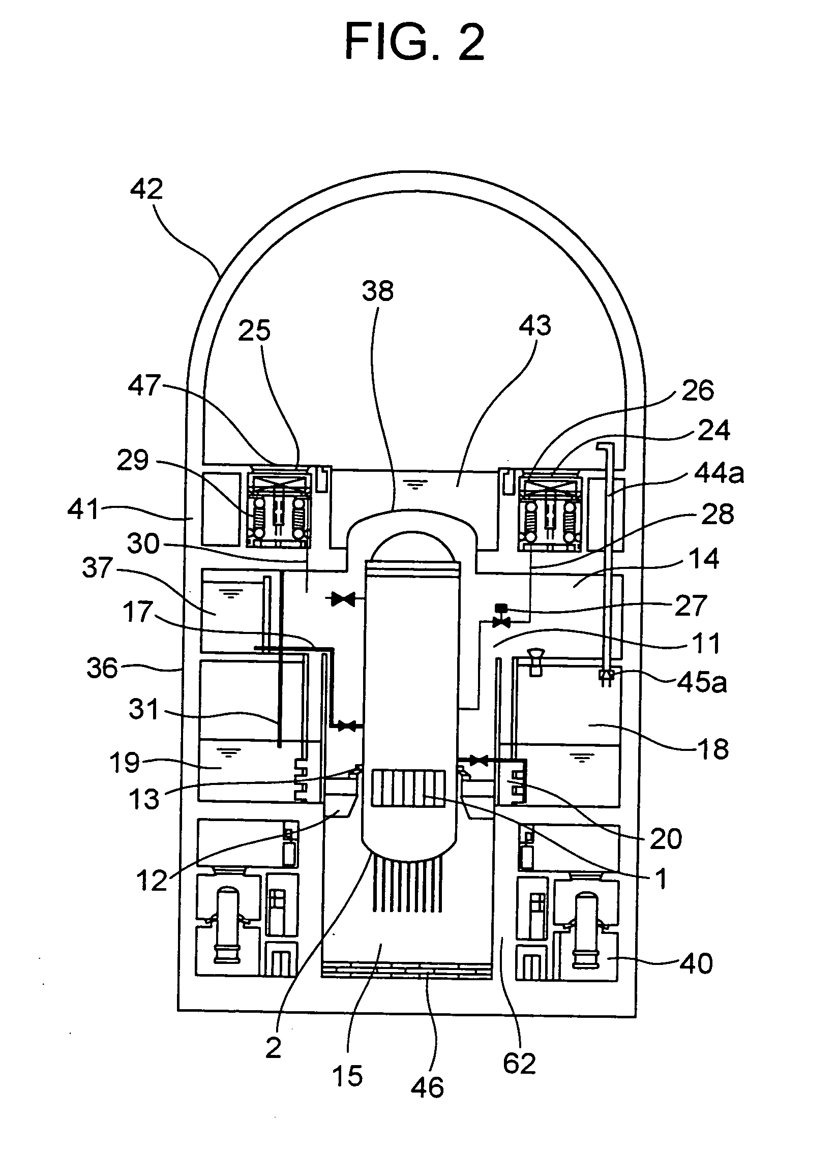 Reactor containment vessel and boiling water reactor power plant