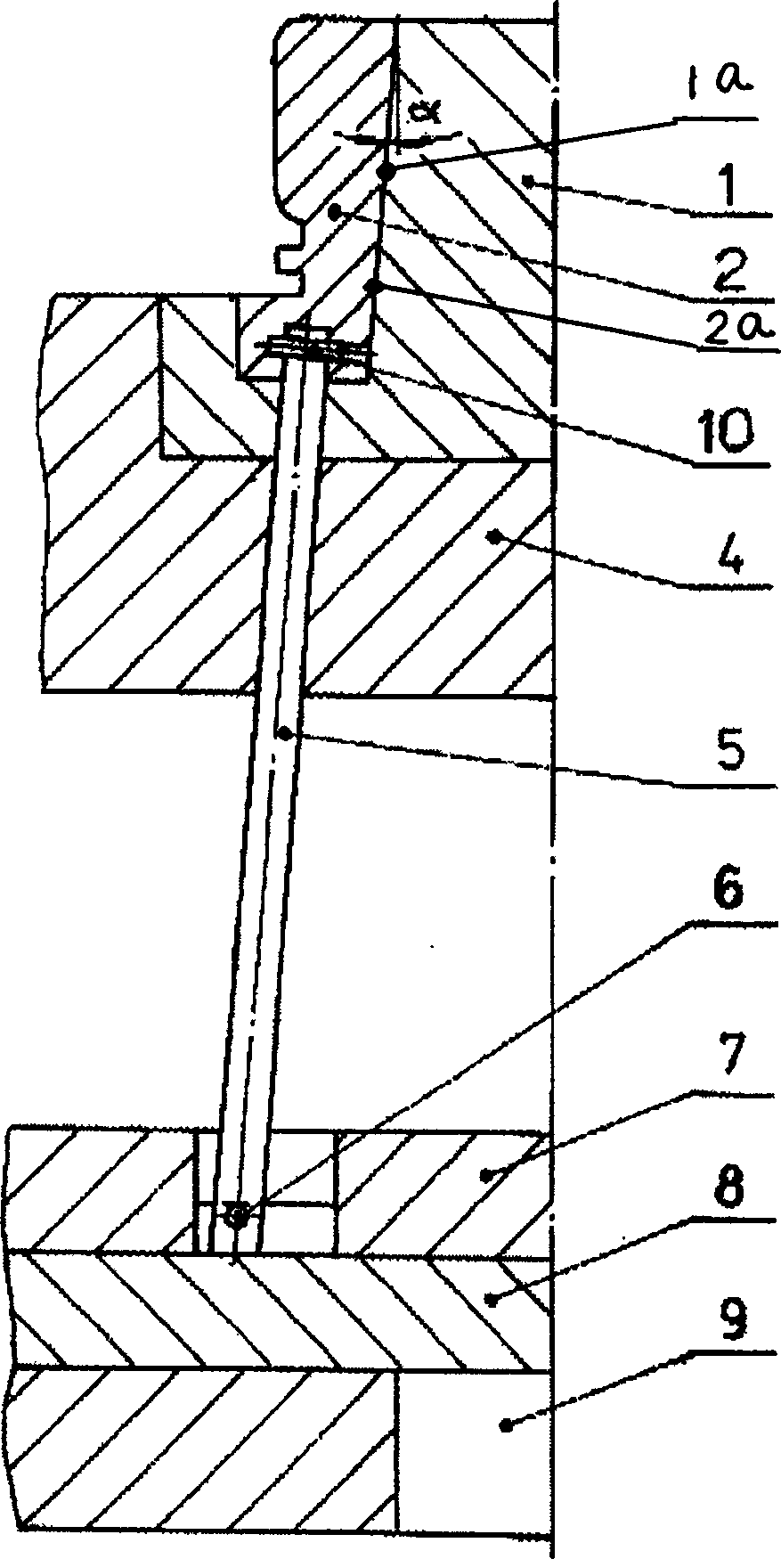 Contracting internal core withdrawing device used for plastic mould and its use method