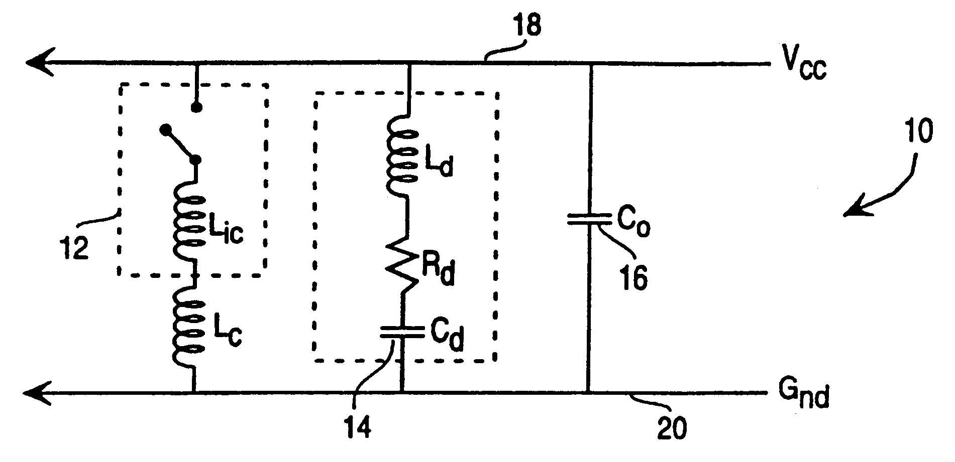 Method and means for decoupling a printed circuit board