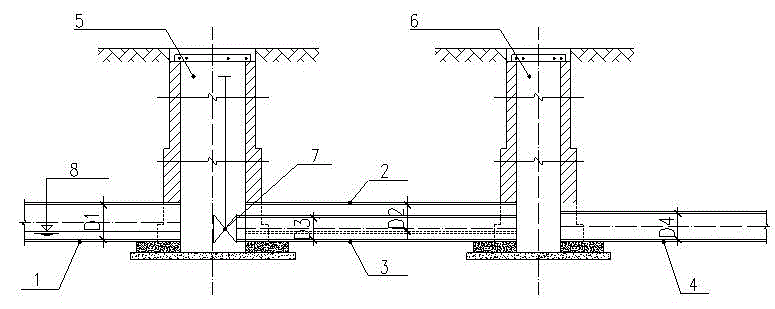 Structure for water storage and drainage of pipeline