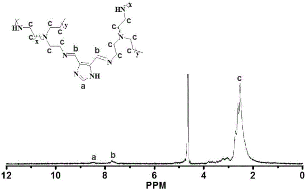 Carrier of nucleic acid substance containing degradable imine bond, its preparation method and application