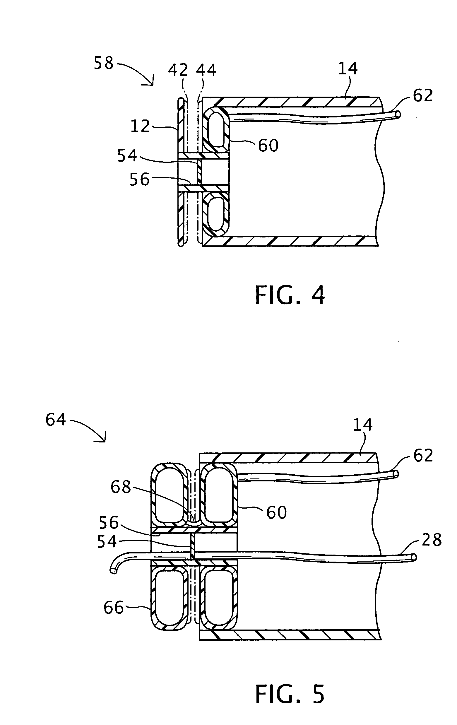 Surgical device and associated trans-organ surgical method