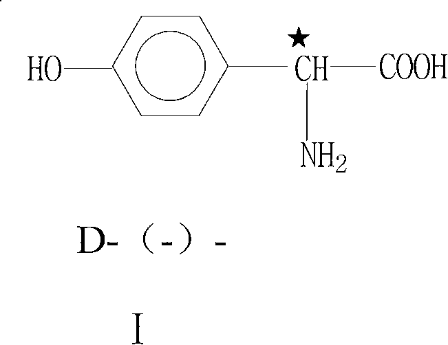 Technique for producing D-(-)-p-hydroxyphenylglycine by aqueous-phase resolution method
