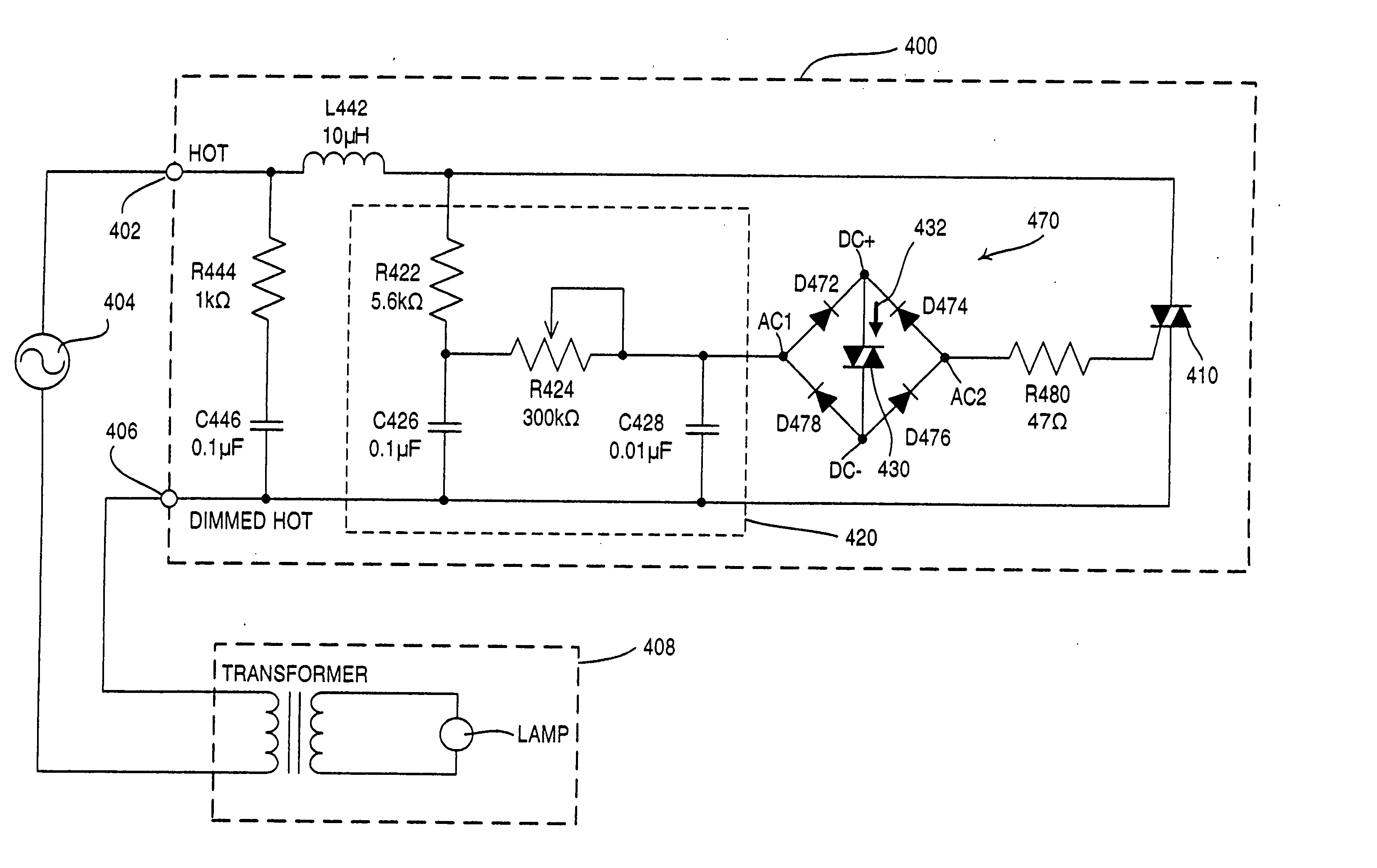 Load control circuit and method for achieving reduced acoustic noise