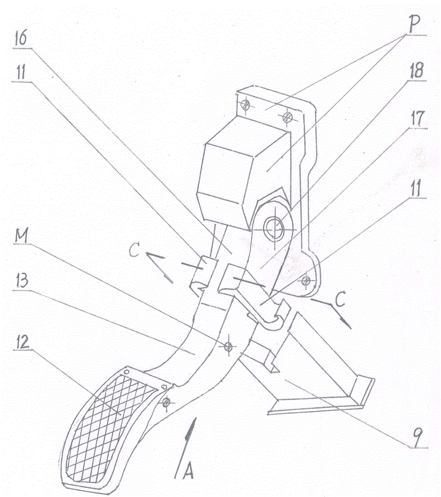 A safety braking device for anti-misstepping on the accelerator pedal of an automatic transmission car