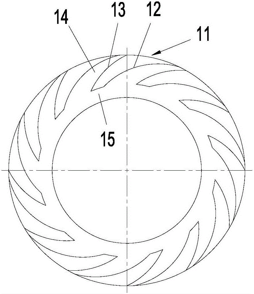 Seal ring with streamline groove end face and mechanical seal device