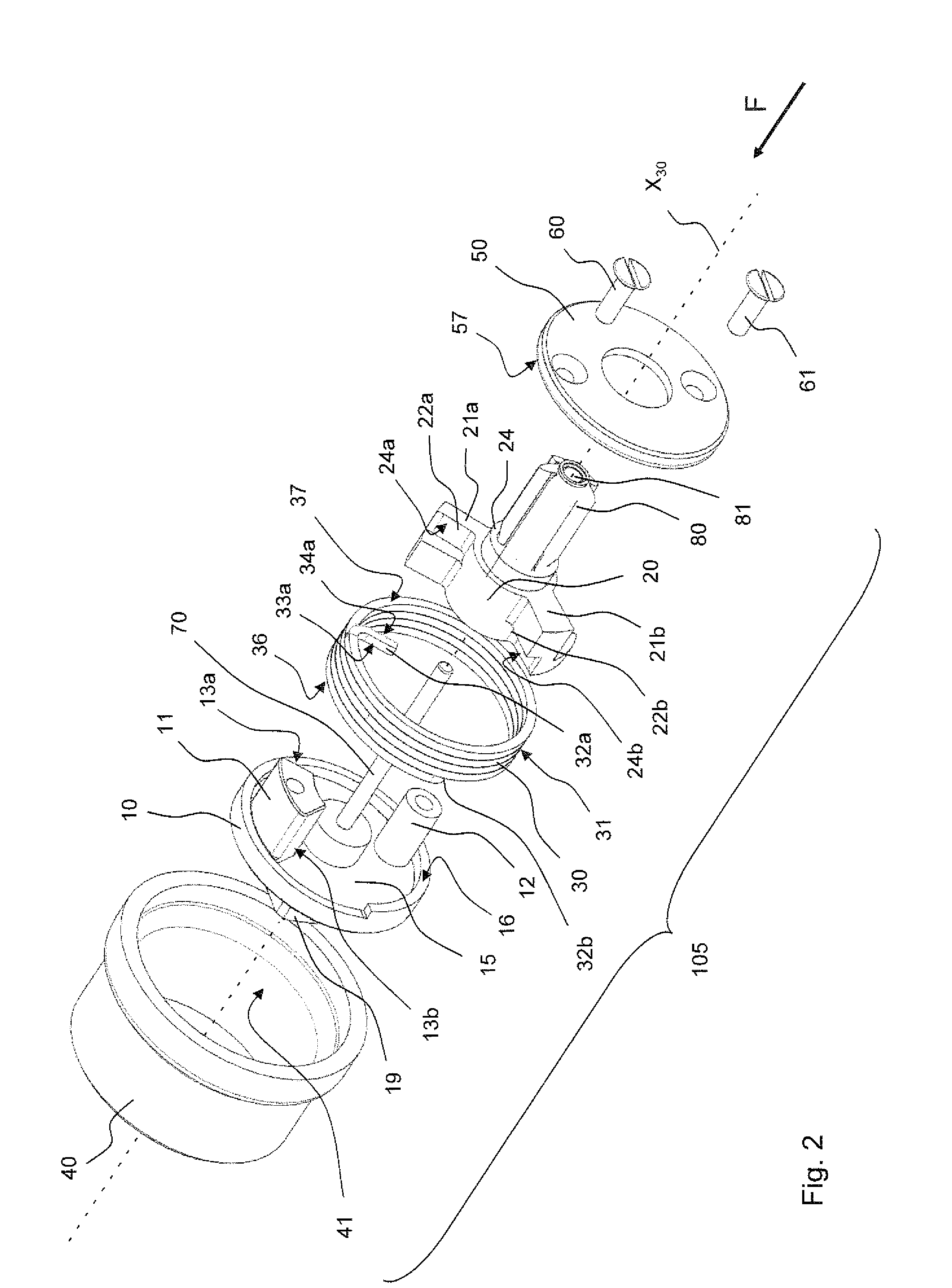Spring-loaded brake for an actuator for driving a household screen and actuator equipped with such a brake