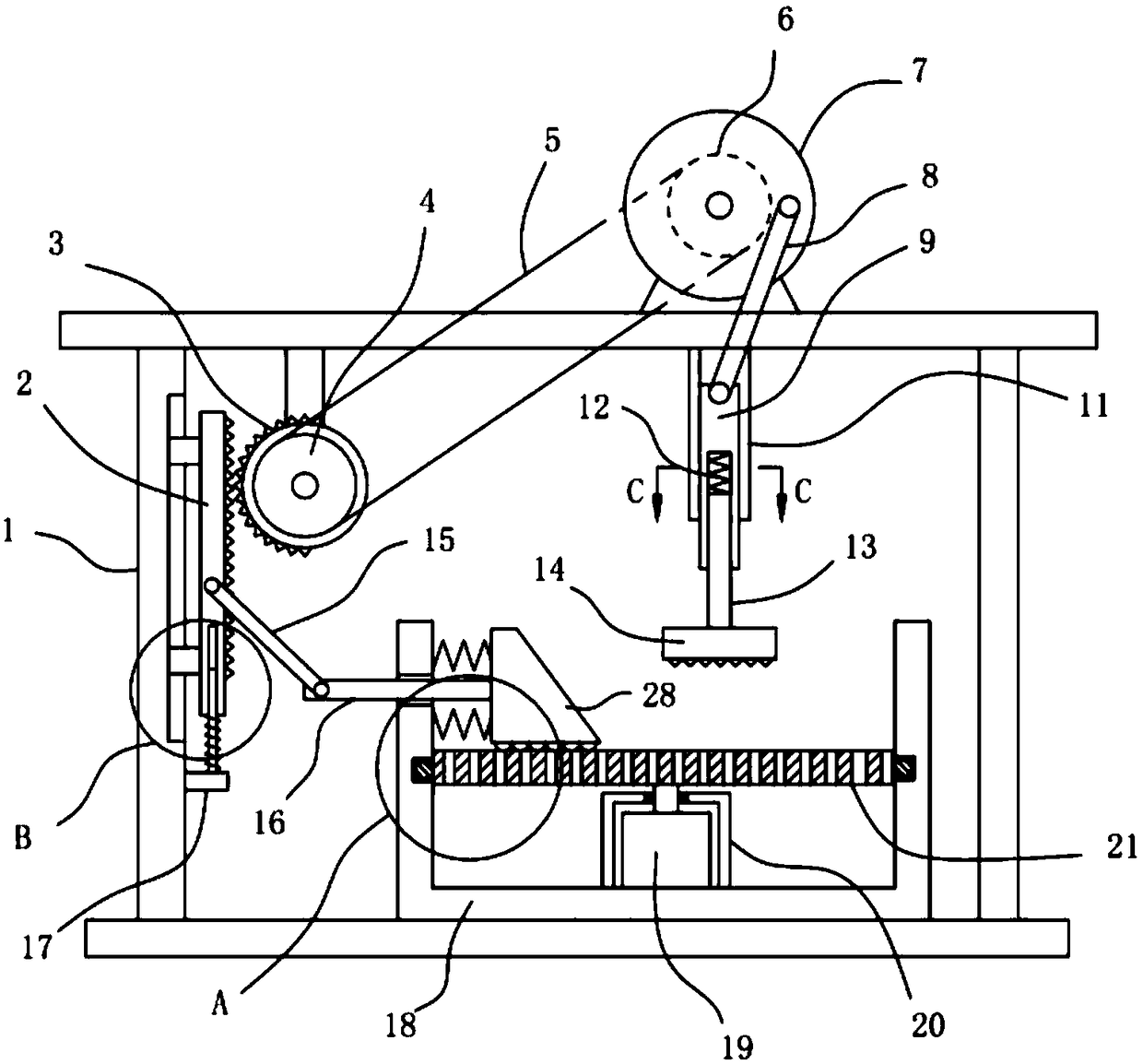 Grain pulverizing device for agricultural processing