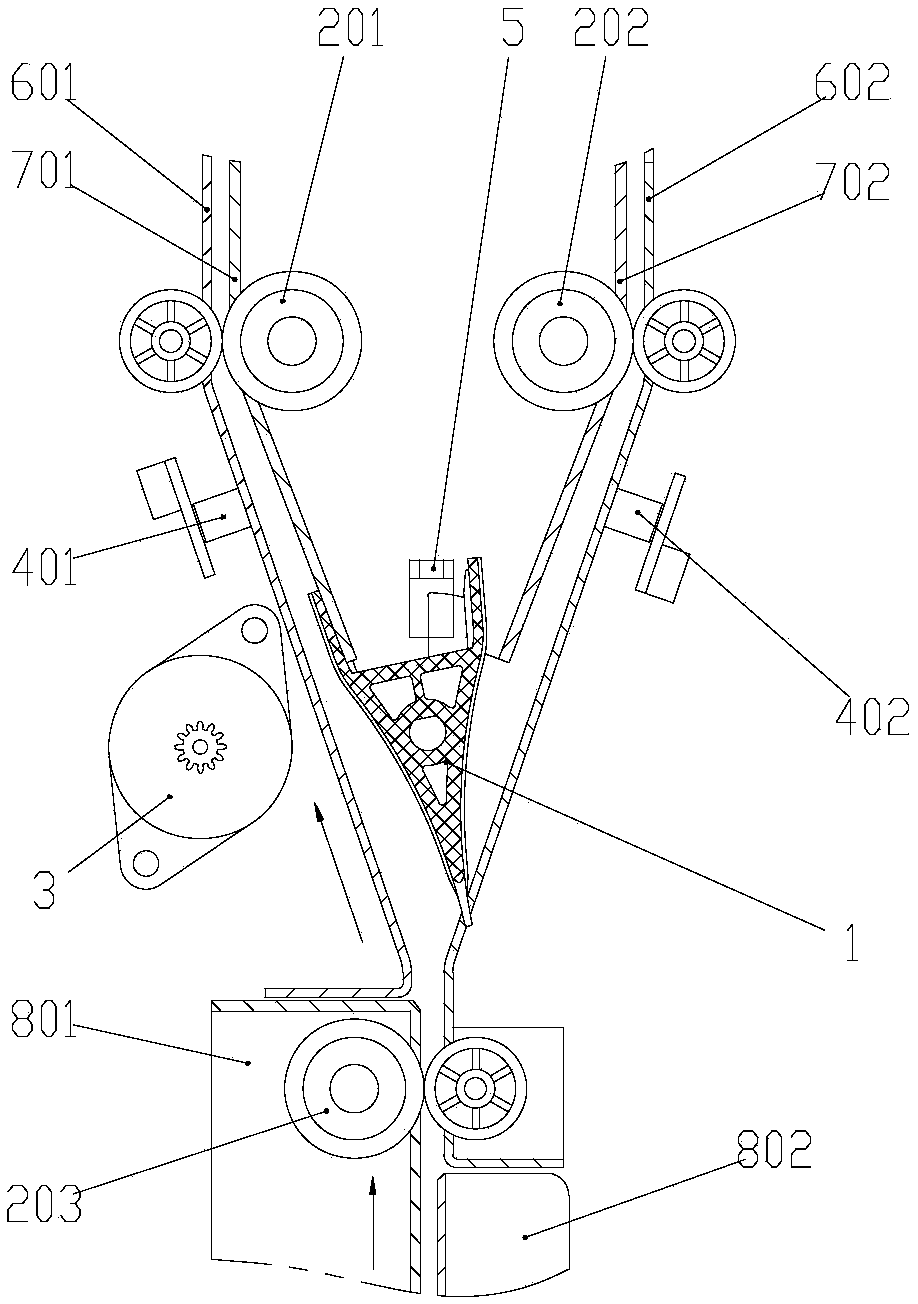 Swing bill sorting device and bill processing equipment