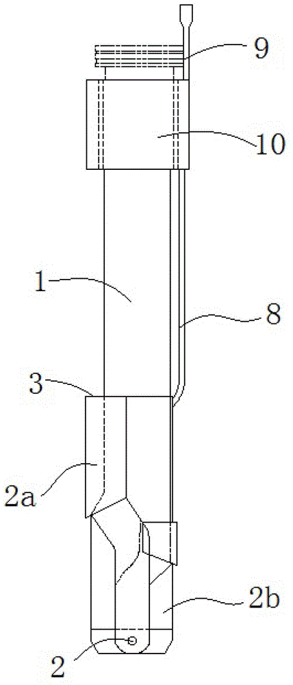 Inflatable double-opened-blade protection type puncturing device for thoracoscope
