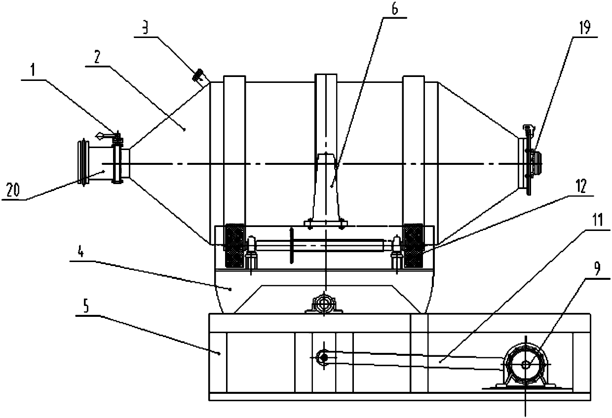 Two-dimensional motion mixing machine