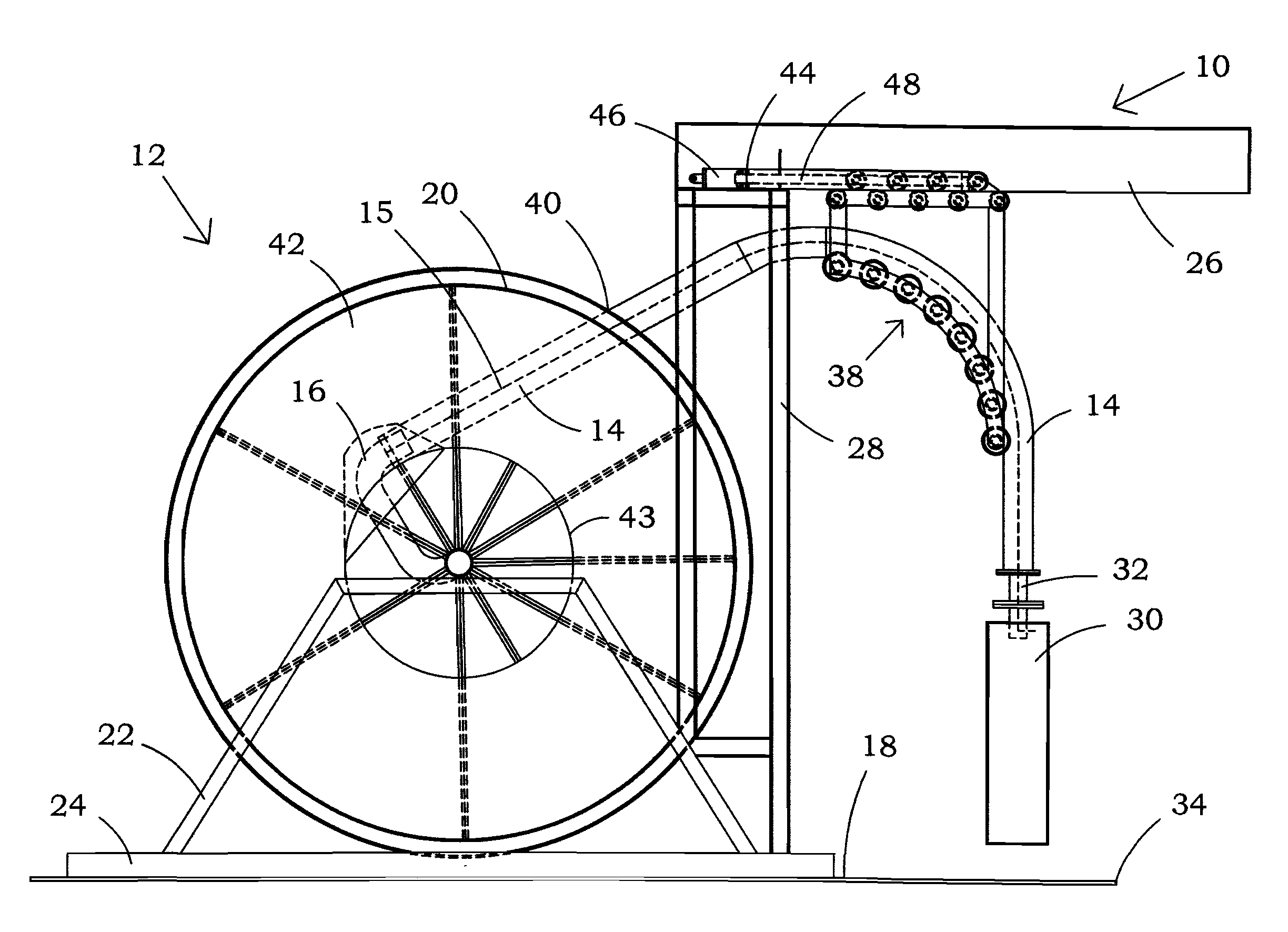 Deployment mechanism and method for overboard pump