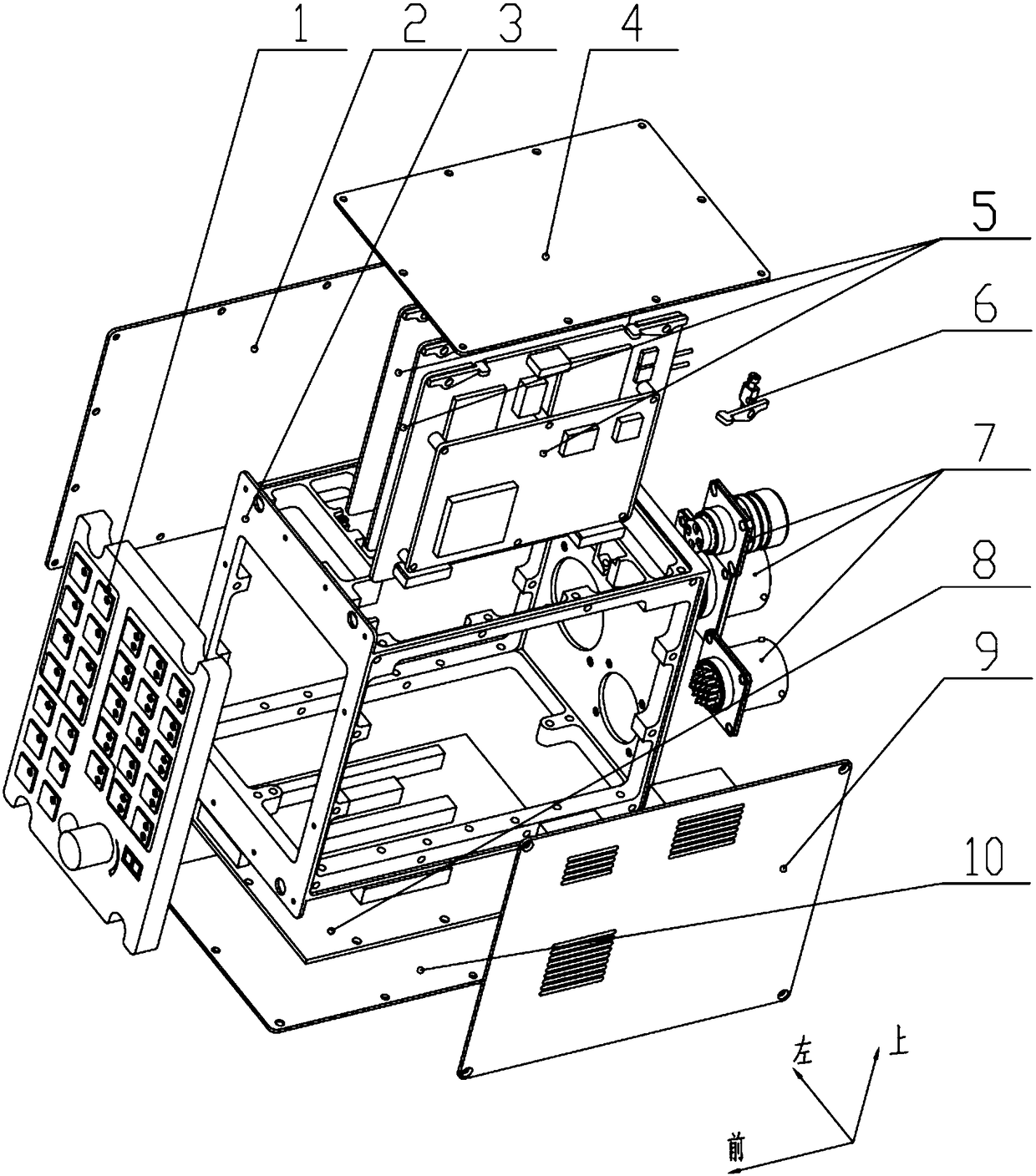 Mechanical shell of voice transmission equipment arranged on aircraft