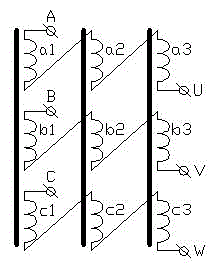 Three-phase electromagnetic balancing energy-saving electric reactor